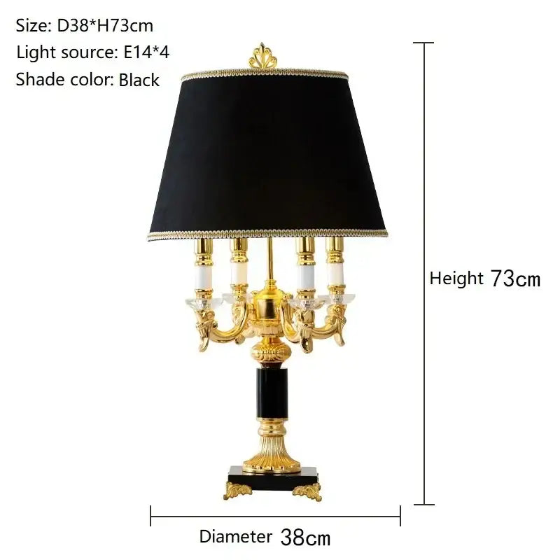 Elegant gold crystal black table lamp with black fabric shade and crystal accents for modern decorbites crystal black decor