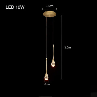 Modern gold decorbites crystal bubble pendant chandelier with three teardrop led lights for dining room decor