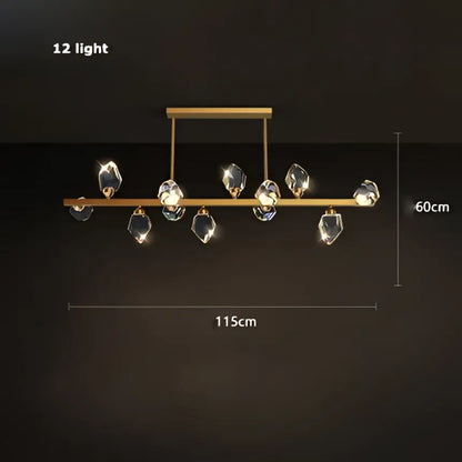 Modern gold crystal copper round chandelier with twelve faceted crystal pendants for dining room decorbites crystal copper design