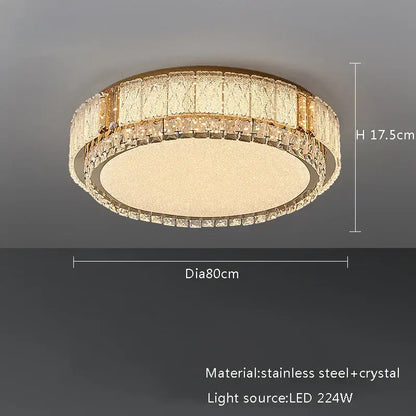Modern gold crystal glass ceiling light fixture with a gold stainless steel frame and led 224w bulb for living room decorbites crystal glass light fixture