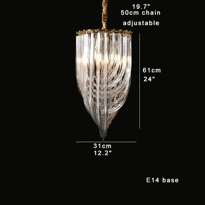 Elegant modern gold crystal glass pendant lights with clear glass chandelier and adjustable 50cm chain for dining room decorbites crystal glass