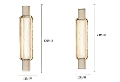 Gold-colored cylindrical exhaust pipe with textured surface and flanged ends for modern crystal glass wall lamps