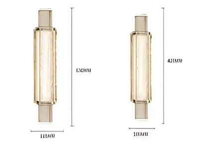 Gold-colored cylindrical exhaust pipe with textured surface and flanged ends for modern crystal glass wall lamps