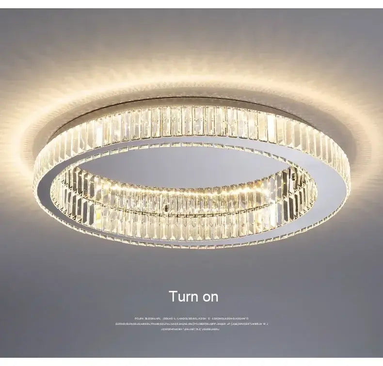 Modern gold crystal led ceiling chandelier featuring clear crystal prisms and sleek metallic frame for living room decorbites crystal led lighting