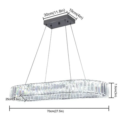 Modern gold crystal oval led chandelier featuring a sleek chrome finish and faceted glass elements for decorbites crystal oval decor