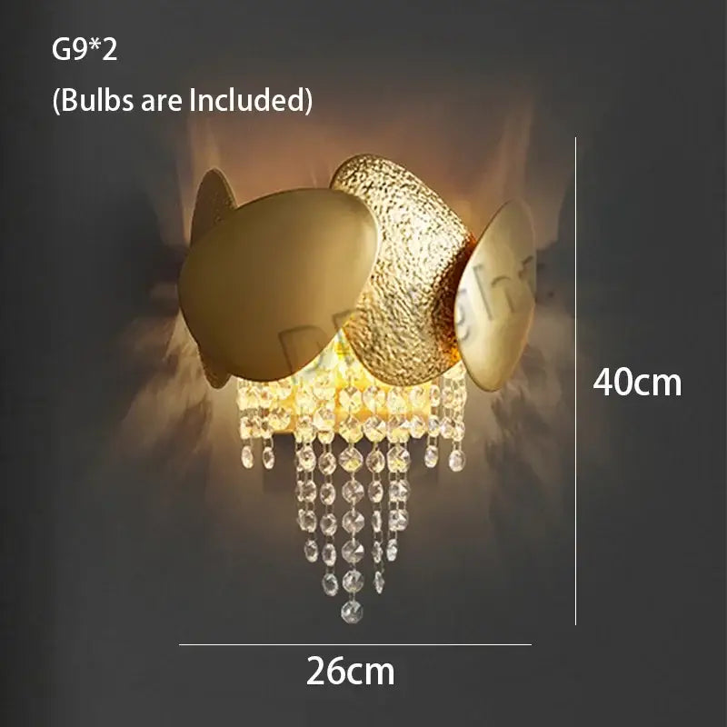 Gold-toned pendant light with textured egg-shaped design and crystal tassles pendant for living room decorbites decor
