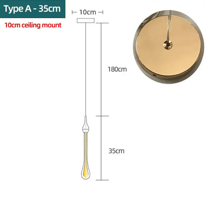 Modern gold crystal water drop chandelier with sleek teardrop glass bulb and polished metal ceiling mount for bedroom decorbites crystal water