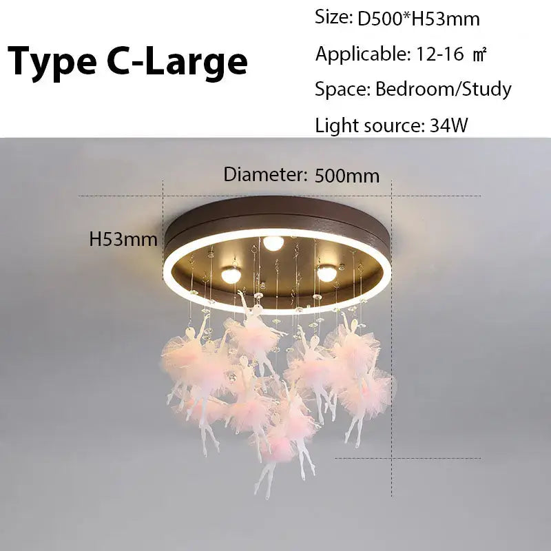 Modern gold dancing girl led chandelier with dark brown metal frame and pink fabric dancing girl led figurines decorbites decor