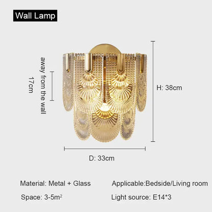Modern gold elegant crystal chandelier with cascading fan-shaped glass tiers for stylish decorbites elegant crystal decor