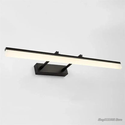 Modern gold elegant vanity led lights bathroom wall sconce with black rectangular led wall sconce and frosted glass diffuser