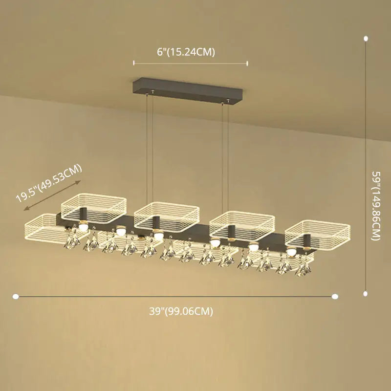 Modern gold geometric cube chandelier with sleek black metal frame 110v-120v fixture width features illuminated baskets