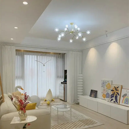 Modern gold glass ball chandelier with glass ball modern clear globe bulbs and ball modern branch design for living room decorbites