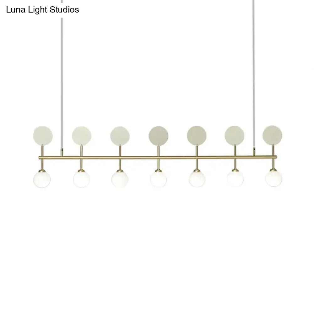 Decorbites modern gold glass ball chandelier ceiling light with brass and frosted clear glass ball island fixture