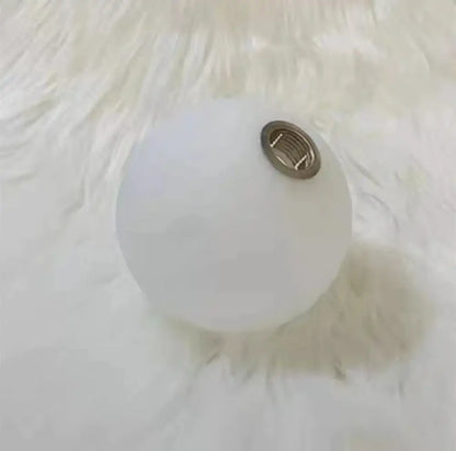A frosted white glass ball led lampshade with metallic fitting for modern gold decorbites glass ball chandelier
