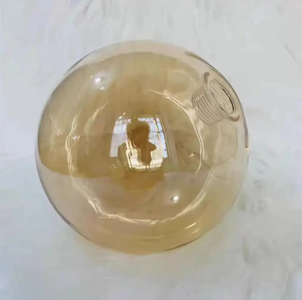 Modern gold glass ball led chandelier bulb with translucent amber decorbites glass ball for kitchen and dining room
