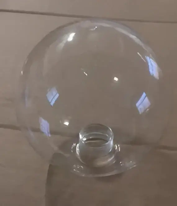Clear glass ball dome with small cylindrical base in modern gold glass ball led chandelier for kitchen and dining room decorbites