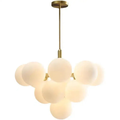 Modern gold glass ball pendant chandelier with frosted glass spheres for dining room decorbites glass ball design