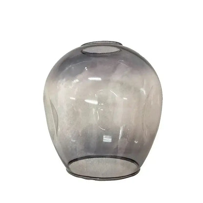 Modern gold glass led ceiling chandelier with a translucent gray rounded glass led lampshade for dining room use