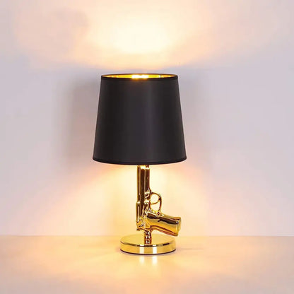 Modern gold gun floor lamp with black fabric shade for living room decorbites gun floor light and gun floor lamp use