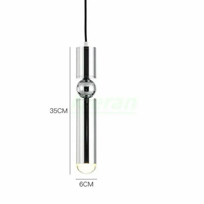 Modern gold iron art led pendant light with a sleek polished chrome cylindrical design ideal for living room decorbites iron art