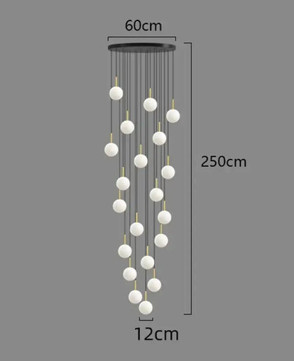 Modern gold led ceiling lamp chandelier with black mount and white glass globes for dining room decorbites led ceiling