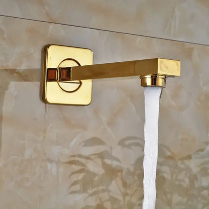 Modern gold led rain shower faucet bathroom wall mounted mixer with decorbites golden 3-ways sleek design and flowing water stream