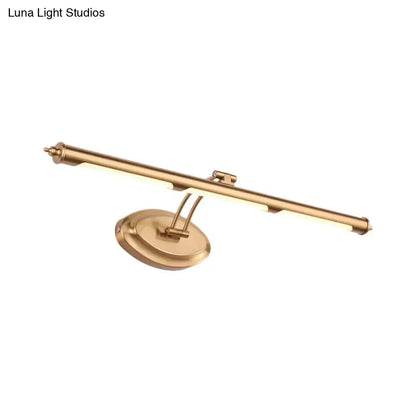 Modern gold led vanity light bathroom sconce with 29.5 inch fixture width and smd bulb maximum wattage compatibility