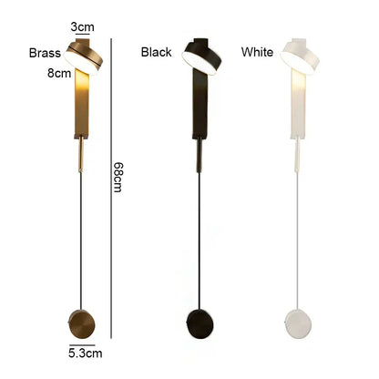 Modern gold led wall lamp with dimming switch featuring a sleek brass pendant light from decorbites gold led collection