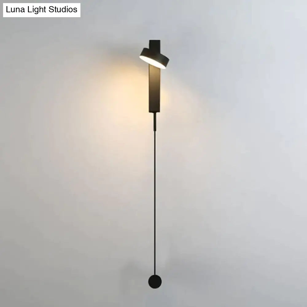 Modern gold led wall lamps featuring a black minimalist wall s