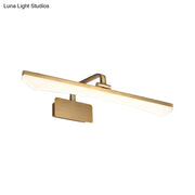 Modern gold-finished wall-mounted led light fixture with sleek rectangular design and warm white light illumination