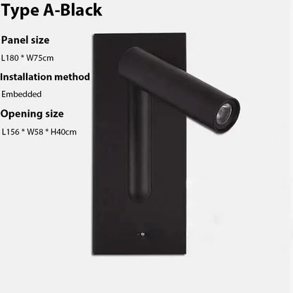 Black matte wall sconce with modern design and usb charging for bedroom reading light decorbites led wall sconce