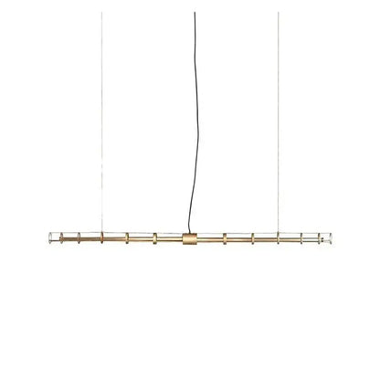 Modern gold linear glass dining room chandelier pendant light with brass accents for decorbites glass dining decor