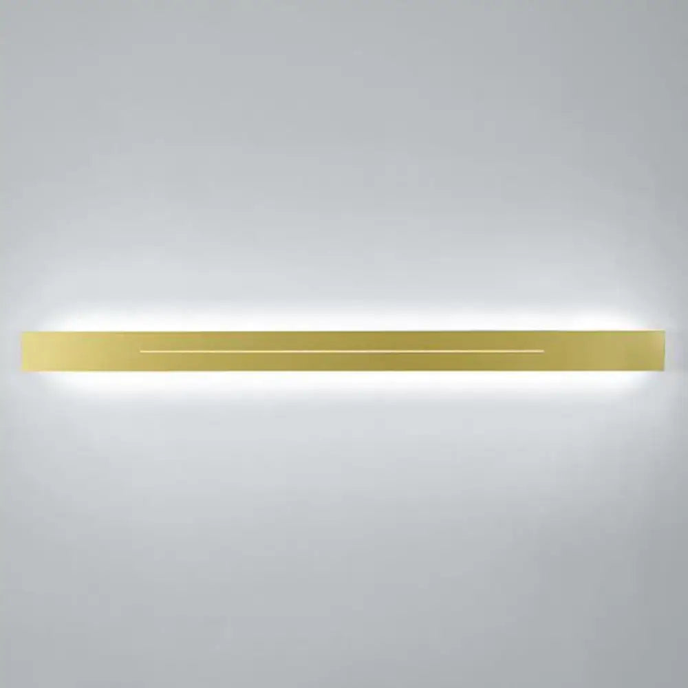 Modern gold linear led wall light fixture with sleek minimalist design as a wall light for living room use