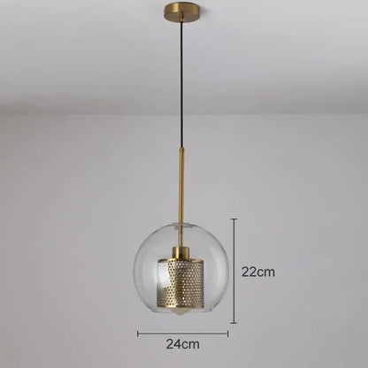 Modern pendant light with gold mesh glass perforated shade and gold-toned metal rod for kitchen decorbites gold mesh fixture