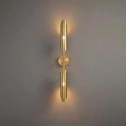 Modern gold metal wall light bedroom sconce with gold-toned minimalist metal wall decorbites design