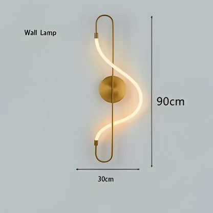 Modern gold minimalist led pendant light with sleek curved neon rope design ideal for kitchen decorbites gold minimalist