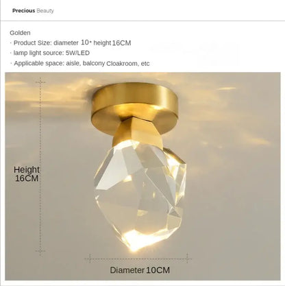 Modern gold minimalist led wall lamp with golden crystal pendant and faceted clear glass globe for living room decorbites gold minimalist
