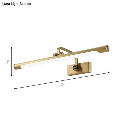 Modern gold mountain landscape wall art with acrylic shade featuring a gold-finished wall-mounted light fixture width and shade height