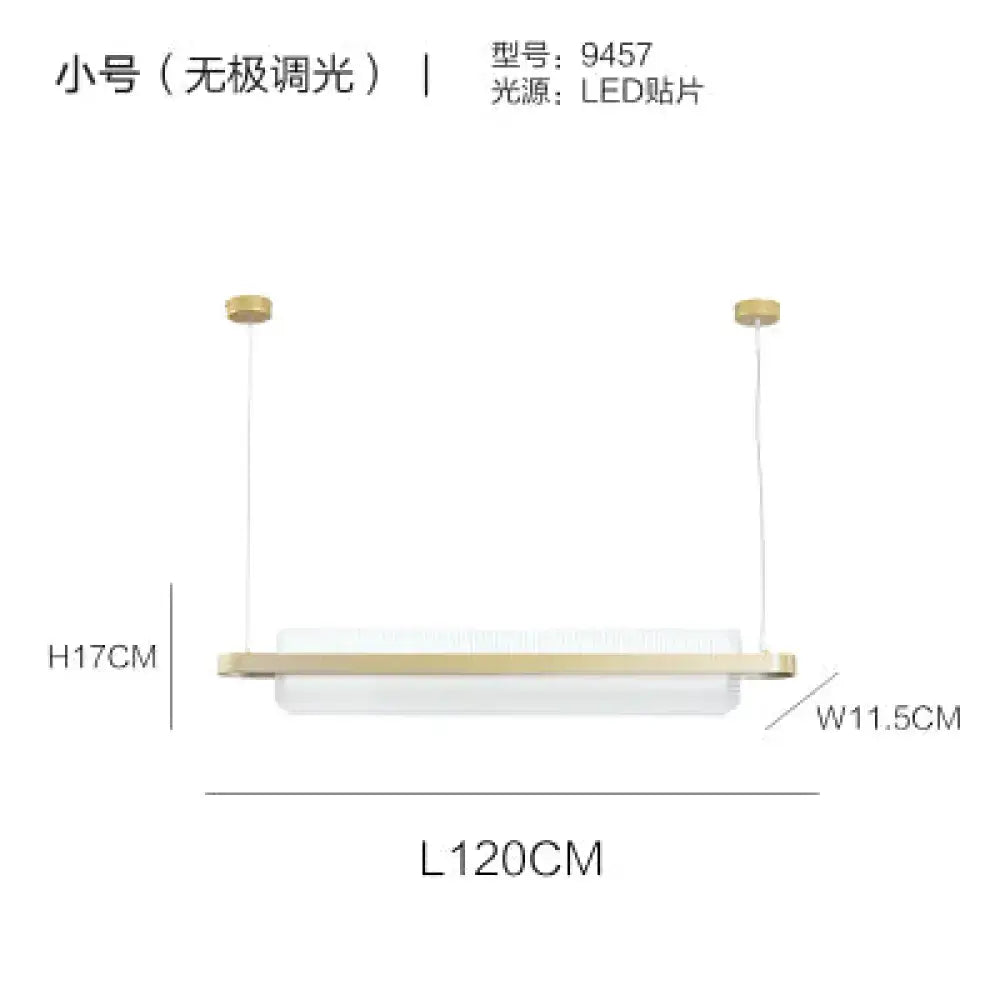 Modern minimalist decorbites gold nordic linear island lamp with gold metal frame and acrylic led diffuser for dining room