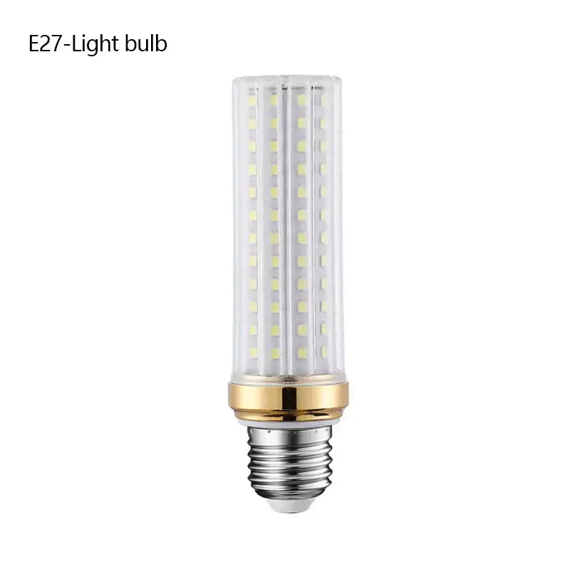 Clear glass corn-shaped led bulb with gold-colored base and silver e27 fitting for decorbites gold nordic pendant light