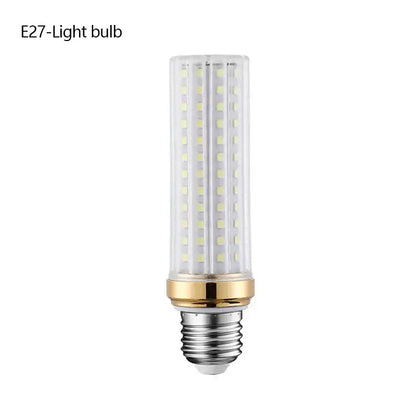 Clear glass corn-shaped led bulb with gold-colored base and silver e27 fitting for decorbites gold nordic pendant light