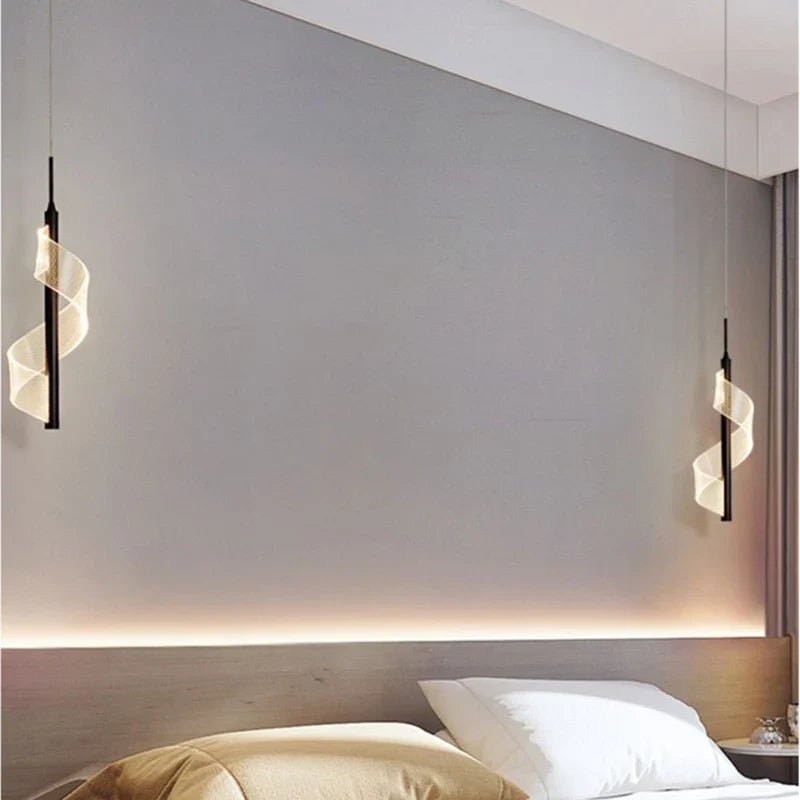 Modern Gold Pendant Light With Acrylic Shade - Decorbites