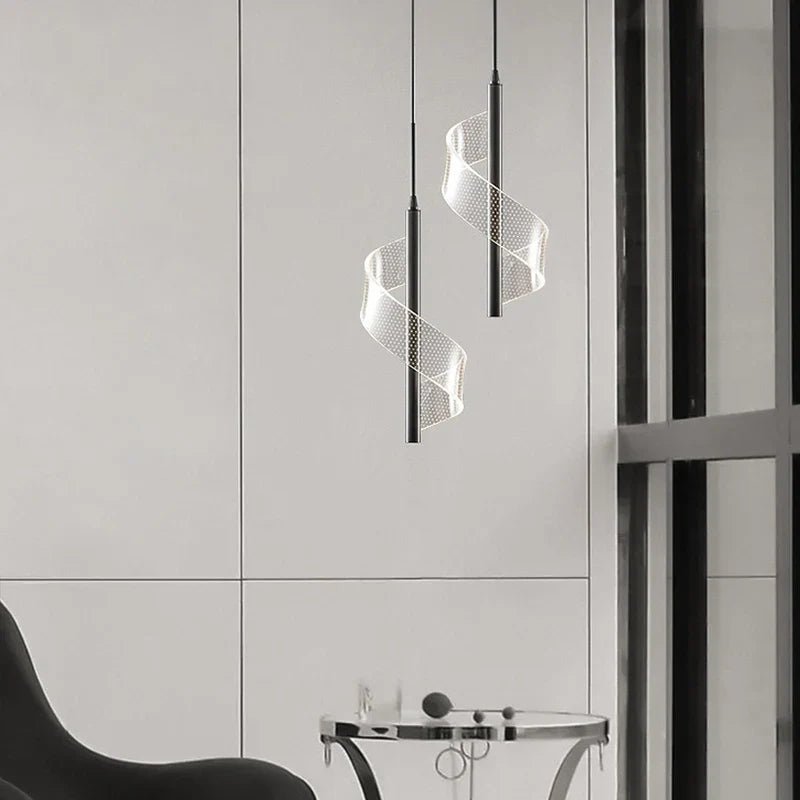 Modern Gold Pendant Light With Acrylic Shade - Decorbites