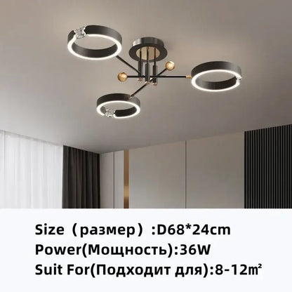 Modern gold plated chandelier with black arms and crystal accents by decorbites gold plated for living room decor