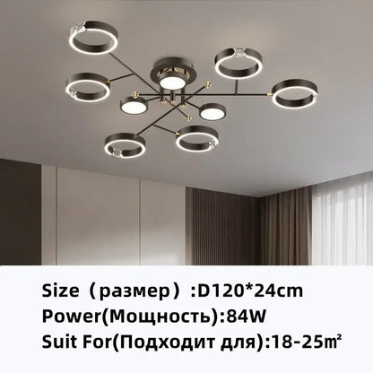 Modern black and gold plated luxury chandelier with led lighting for living room decorbites gold plated crystal light ring