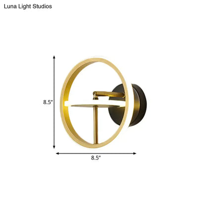 Modern gold-toned rotatable led wall light kit with minimalist design for 220v-240v 110v-120v bedroom wall light