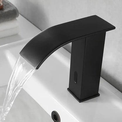 Black matte-finish basin faucet with sleek modern design for decorbites gold sensor waterfall bathroom mixer