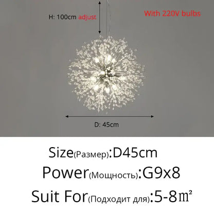 Modern gold silver led crystal chandelier with 8 g9 bulbs silver led crystal burst light for small rooms decorbites gold silver