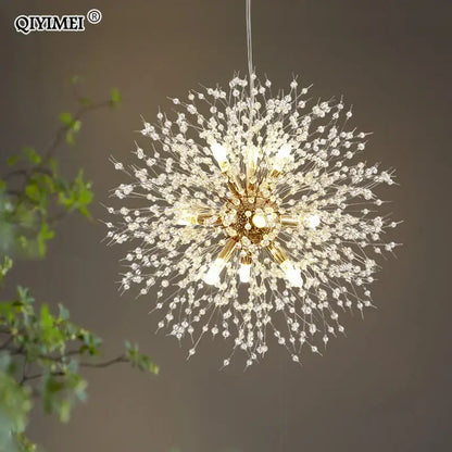 Modern gold and silver led crystal chandelier with gold-toned spherical design and clear beads for living room decorbites gold silver