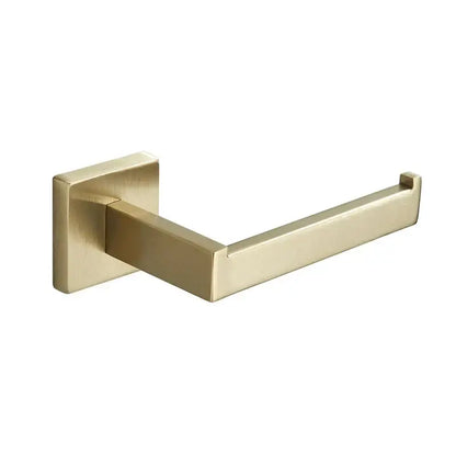 Modern brushed gold-toned metal paper holder with sleek minimalist design decorbites gold square bathroom wall mount